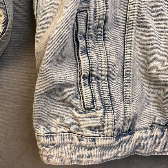 Wild Fable Acid Washied Denim Jean Jacket Women's Medium Retro Streetwear Utilit - Picture 6 of 10